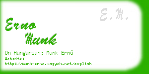 erno munk business card